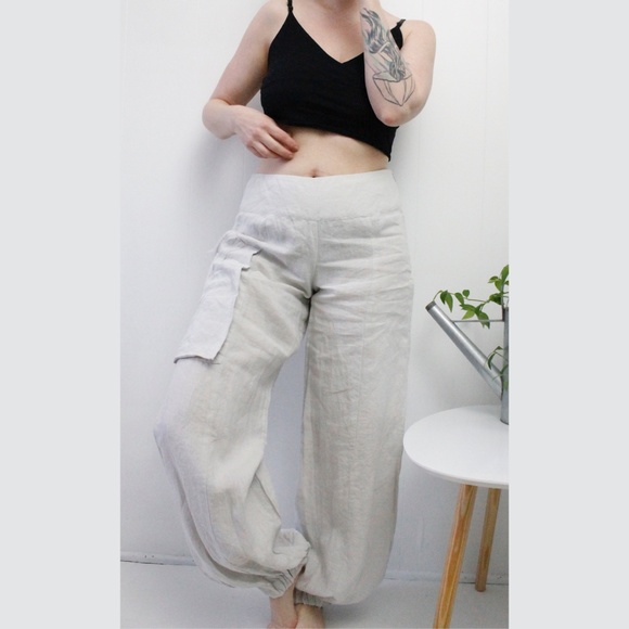 Sarah Pacini Pants - NWT Linen Joggers